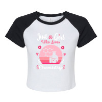 Just A Girl Who Loves Chemistry Pink Retro Vintage Gift Idea Raglan Crop Top | Artistshot