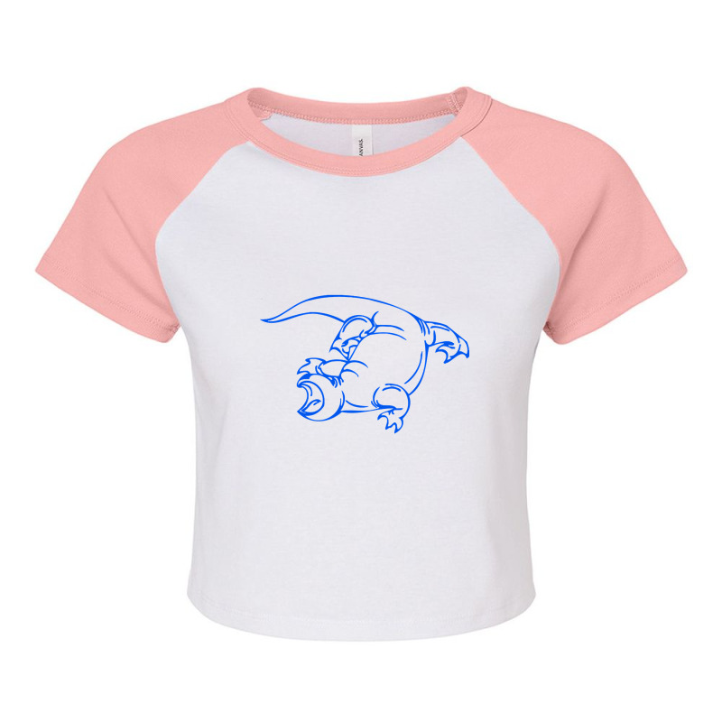 Dinosaur 215 Raglan Crop Top by macklinsampson | Artistshot