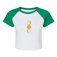 Triple Moon Goddess Witch Wicca Pagan Hecate Occult Wiccan Raglan Crop Top | Artistshot