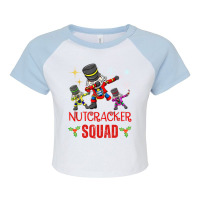 Nutcracker Squad Ballet Dance Matching Family Christmas Pjs Raglan Crop Top | Artistshot