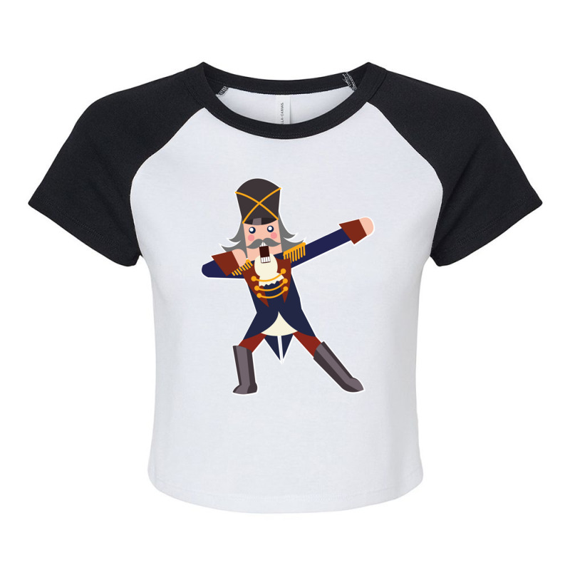 Dabbing Nutcracker Christmas Kids Dab Dance Gift Xmas Raglan Crop Top by JESSICAFRANKLIN | Artistshot