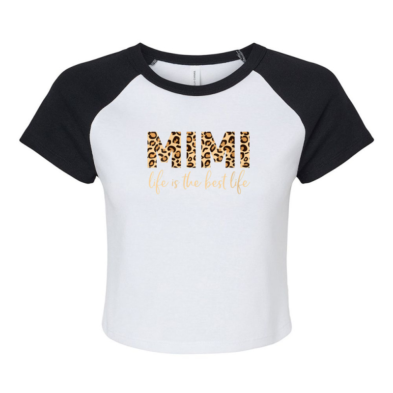 Womens Mimi Life For Grandma Mothers Day Leopard V-neck Raglan Crop Top by rastyrocl | Artistshot