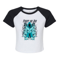 Fight Or Die Raglan Crop Top | Artistshot