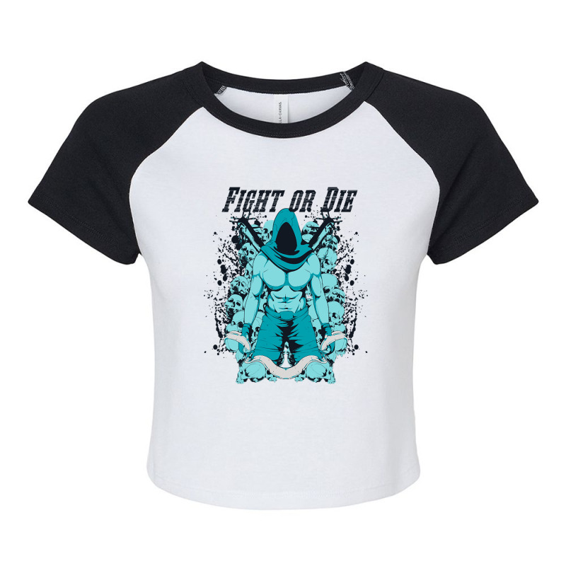 Fight Or Die Raglan Crop Top by Box Bingham | Artistshot