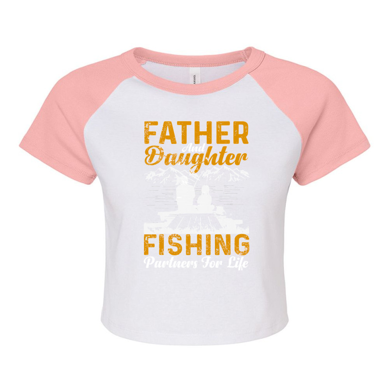 Father And Daughter Fishing Partners For Life Fishing Raglan Crop Top by ScottArtist | Artistshot