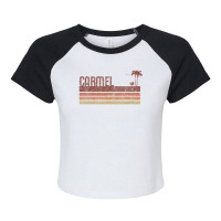 Carmel California Vintage 70s 80s Vacation Raglan Crop Top | Artistshot