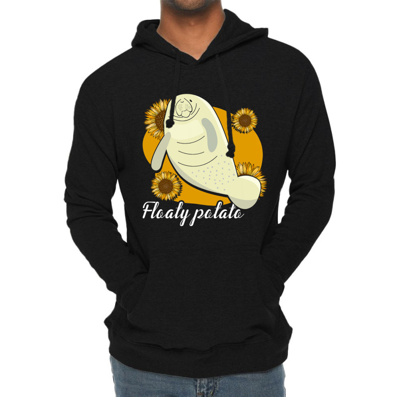 Floaty Potato Manatee Sea Cow Manatees Lover Lightweight Hoodie by CalliopEasley | Artistshot