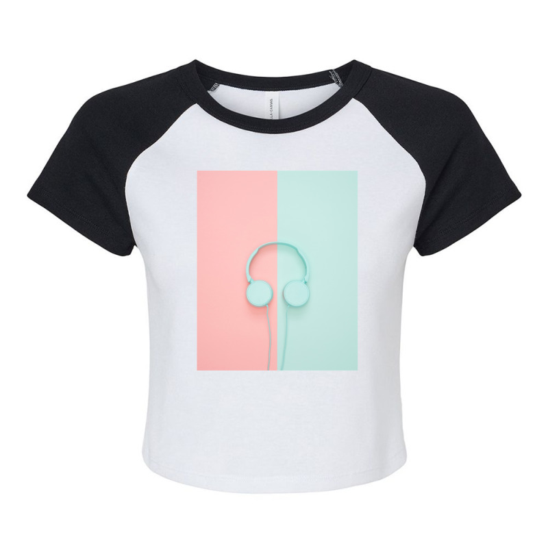 Love Headphones For Music Raglan Crop Top by MaryBirdsell | Artistshot