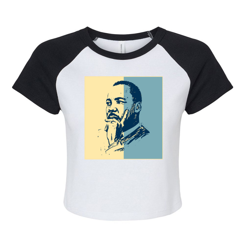 Martin Luther King Jr Raglan Crop Top by KyungSavard | Artistshot