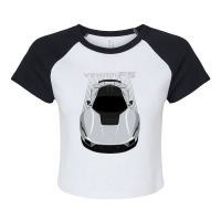 Hennessey Venom F5 Silver Raglan Crop Top | Artistshot