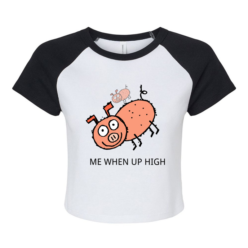 Peppa Pig Memes  Acrophobia Raglan Crop Top by DANIELKRUTCHEK | Artistshot