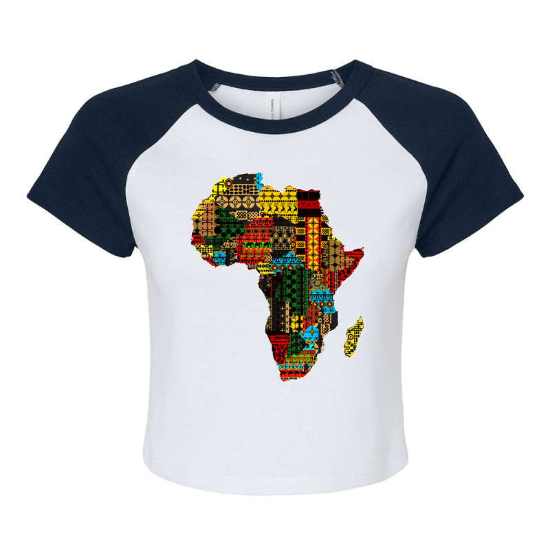 African Pride Traditional Ethnic Pattern Africa Map _001 Raglan Crop Top by COREYOMPEY | Artistshot