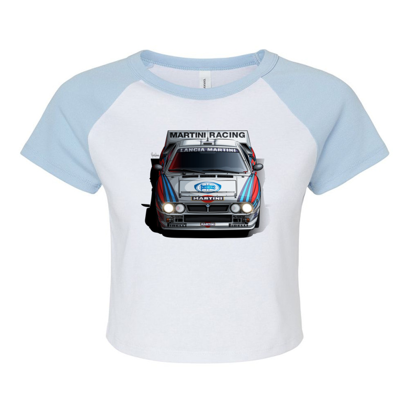 Lancia 037 Martini Group B Illustration Gift Raglan Crop Top by HoraceMcgloin | Artistshot