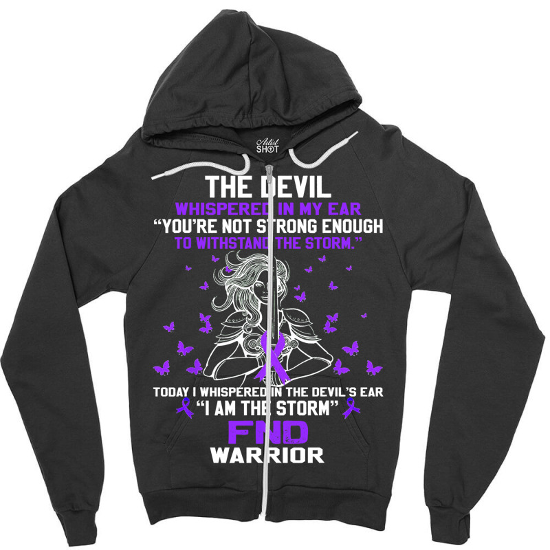 Functional Neurologic Disorder The Devil Whispered Zipper Hoodie by LamarGastong | Artistshot