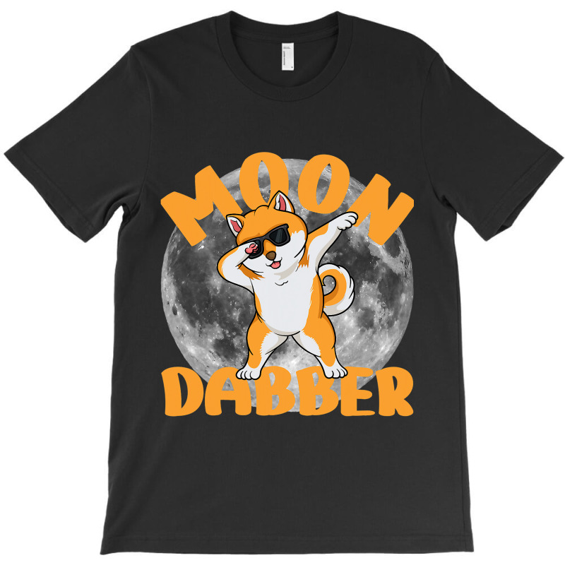 Funny Dabbing Shiba Inu Dog With Sunglasses Moon D T-shirt | Artistshot