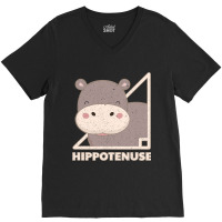 Funny Hippo Hippotenuse Vintage Animal Lovers V-neck Tee | Artistshot