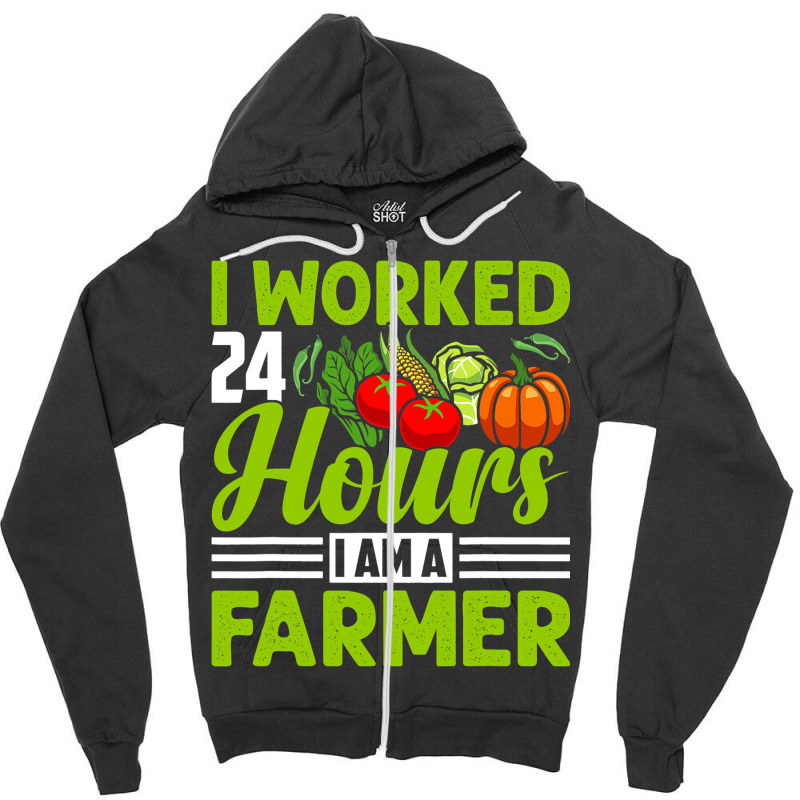 Farmer Tractor Farming Quote For Farmers6211 Zipper Hoodie | Artistshot