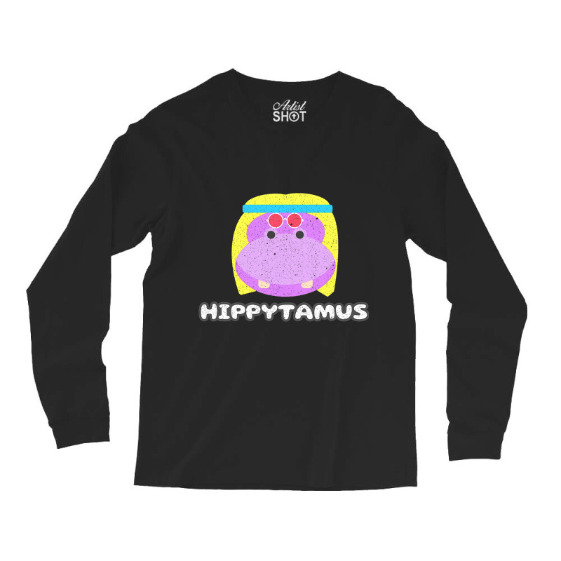 Funny Hippo Hippypotamus Vintage Animal Lovers Gif Long Sleeve Shirts | Artistshot