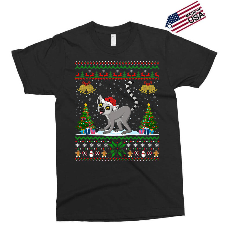 Funny Lemurs Xmas Gift Santa Hat Ugly Lemur Christ Exclusive T-shirt | Artistshot