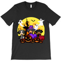 Funny Dachshund Dog Moon Pumpkin Halloween Costume T-shirt | Artistshot