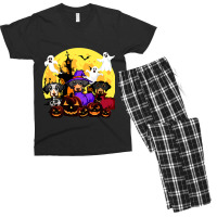 Funny Dachshund Dog Moon Pumpkin Halloween Costume Men's T-shirt Pajama Set | Artistshot