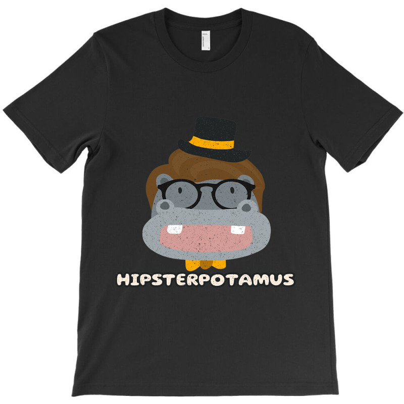 Funny Hippo Hipsterpotamus Vintage Animal Lovers 1 T-shirt | Artistshot