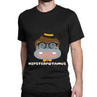 Funny Hippo Hipsterpotamus Vintage Animal Lovers 1 Classic T-shirt | Artistshot