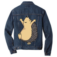 Funny Dancing Hedgehog Men Denim Jacket | Artistshot