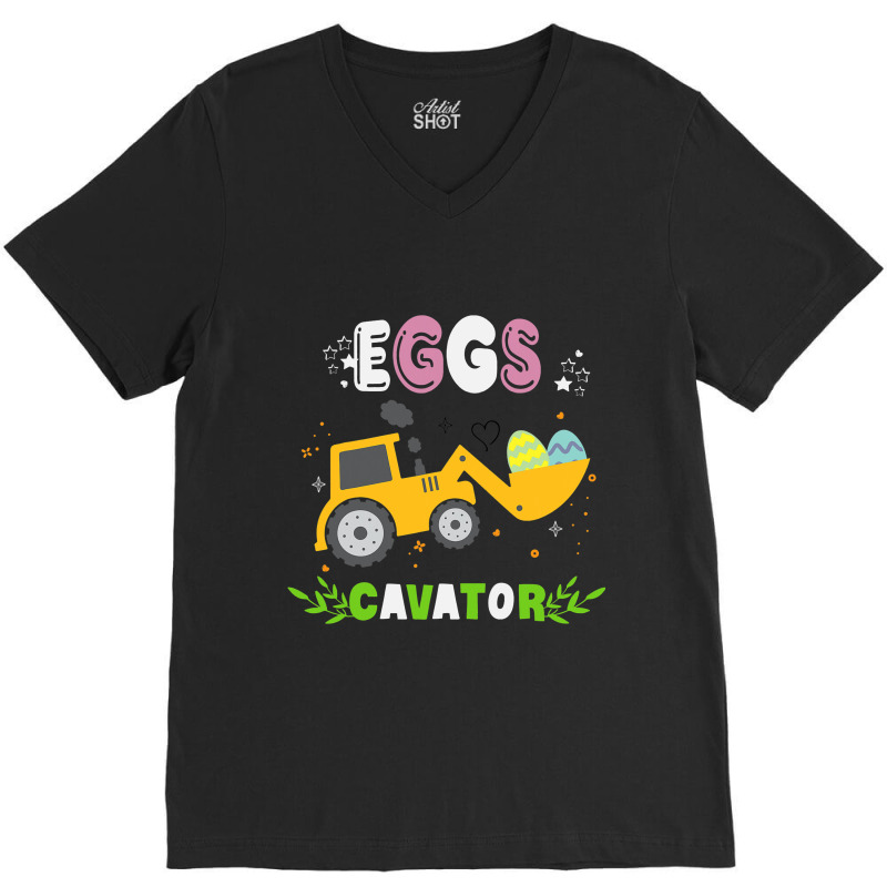 Funny Easter Tractor Quote Farmer Cool Easter Trac V-neck Tee | Artistshot