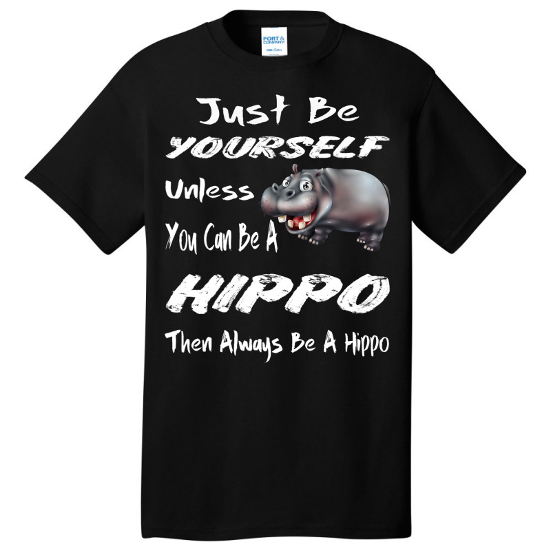 Funny Hippo Zoo Animal Lover Cool Happy Hippopotam Basic T-shirt | Artistshot