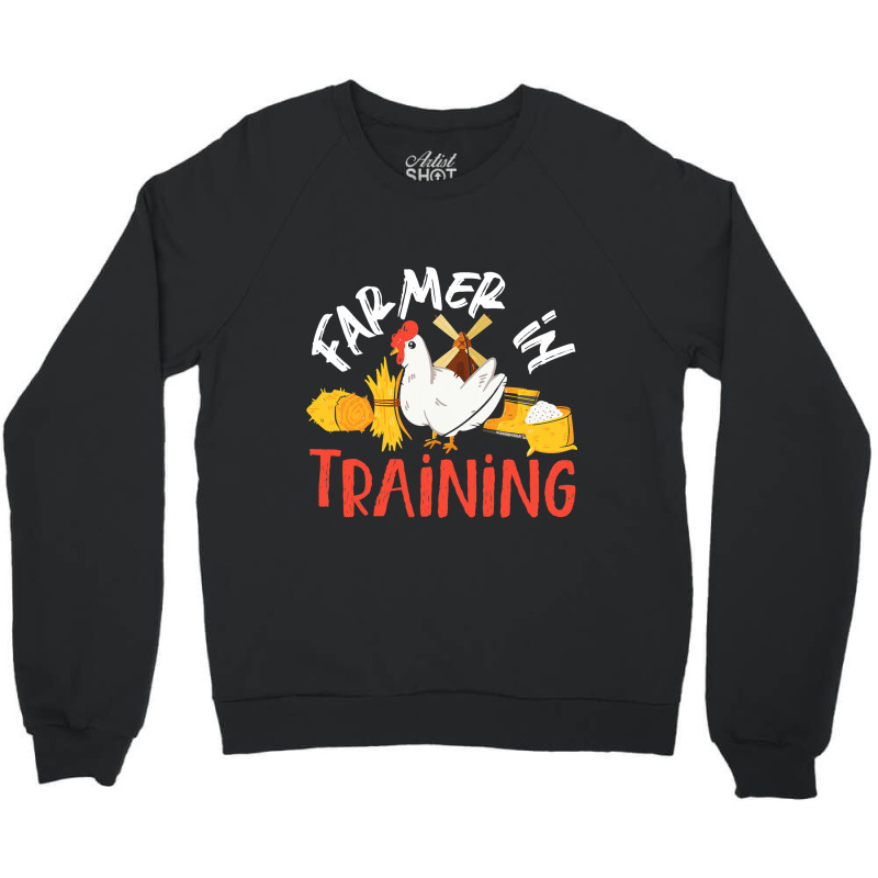 Farmer In Training Chicken For Kids Crewneck Sweatshirt | Artistshot