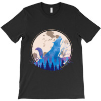 Full Moon Predator Howling Wolf Forest Animal Vint T-shirt | Artistshot