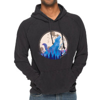 Full Moon Predator Howling Wolf Forest Animal Vint Vintage Hoodie | Artistshot