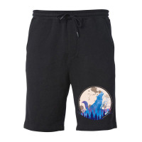 Full Moon Predator Howling Wolf Forest Animal Vint Fleece Short | Artistshot