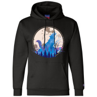 Full Moon Predator Howling Wolf Forest Animal Vint Champion Hoodie | Artistshot