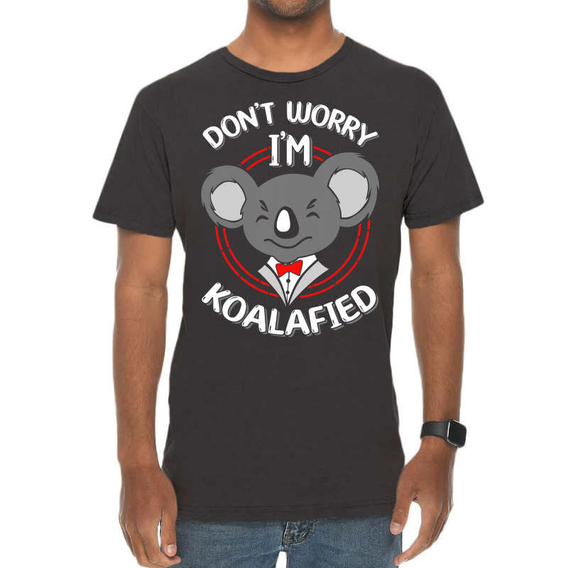 Funny Koala Text Design Dad Joke Pun Cute Funny An Vintage T-shirt | Artistshot