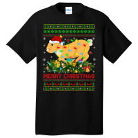 Funny Xmas Lighting Tree Santa Ugly Hare Christmas Basic T-shirt | Artistshot