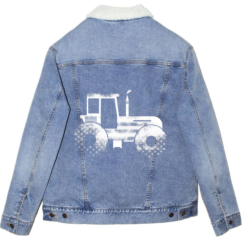 Flag With Tractor Patriotic Farmer American Flag Unisex Sherpa-lined Denim Jacket | Artistshot