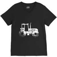 Flag With Tractor Patriotic Farmer American Flag V-neck Tee | Artistshot