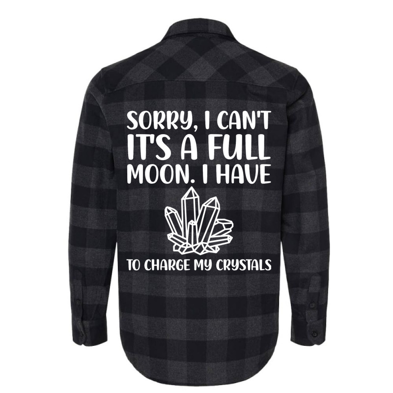 Funny Crystal Healing Full Moon Charge Crystals Flannel Shirt | Artistshot