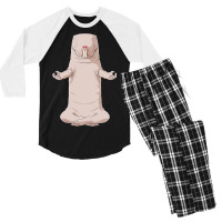 Funny Yoga Animal Naked Mole Rat Men's 3/4 Sleeve Pajama Set | Artistshot