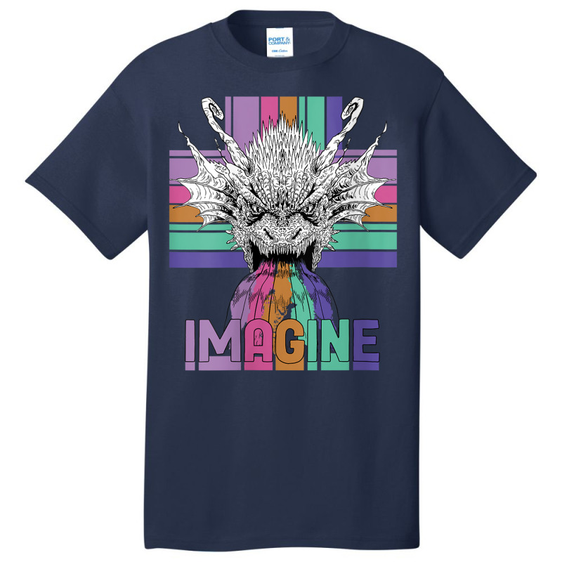 Womens Imagine Magical And Mythical Fantasy Dragons Character Videogam Basic T-shirt by HailieDesign | Artistshot