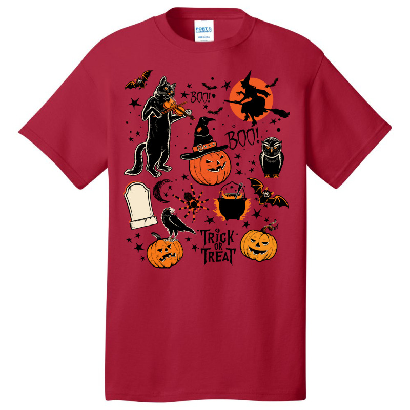 Halloween Black Cat T  Shirt Halloween Black Cat Boo Boo Trick Or Trea Basic T-shirt by orangesagreement | Artistshot