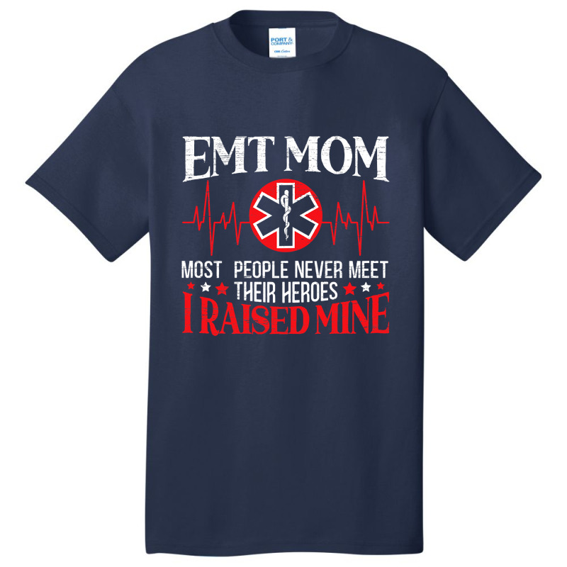 Womens Emt Mom Emergency Medical Technician Mothers Day Ambulance Basic T-shirt | Artistshot