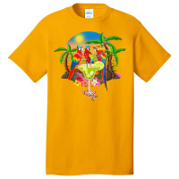 Parrots Drinking Margarita On Summer Vacation Birds Fun T Shirt Basic T-shirt | Artistshot