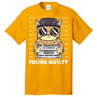 Funny Cat  Feline Guilty  Guilty Cat Trouble Fluff Mugshot Basic T-shirt | Artistshot