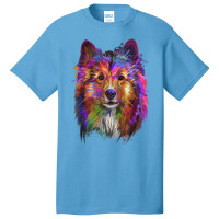 Splash Art Shetland Sheepdog T Shirt  Cute Sheltie Gifts T Shirt Basic T-shirt | Artistshot