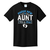 Funny Family Proud New Aunt It's A Boy Gender Reveal T Shirt Basic Youth T-shirt | Artistshot