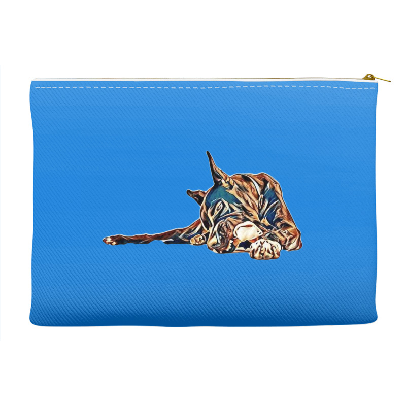 Great Dane Dog Sitting Agains Accessory Pouches | Artistshot