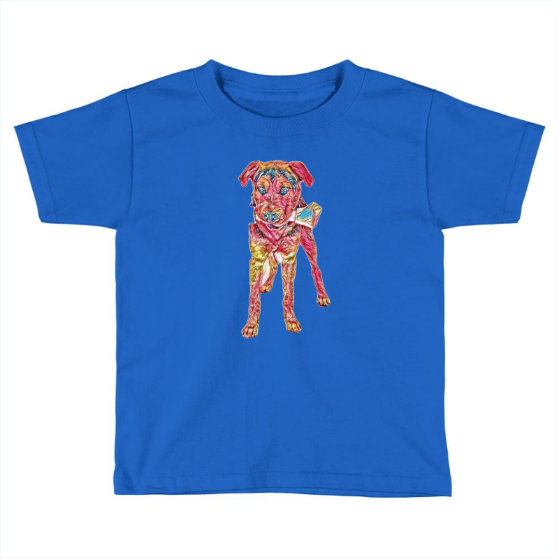 A Large Mixed Breed Dog With Toddler T-shirt | Artistshot